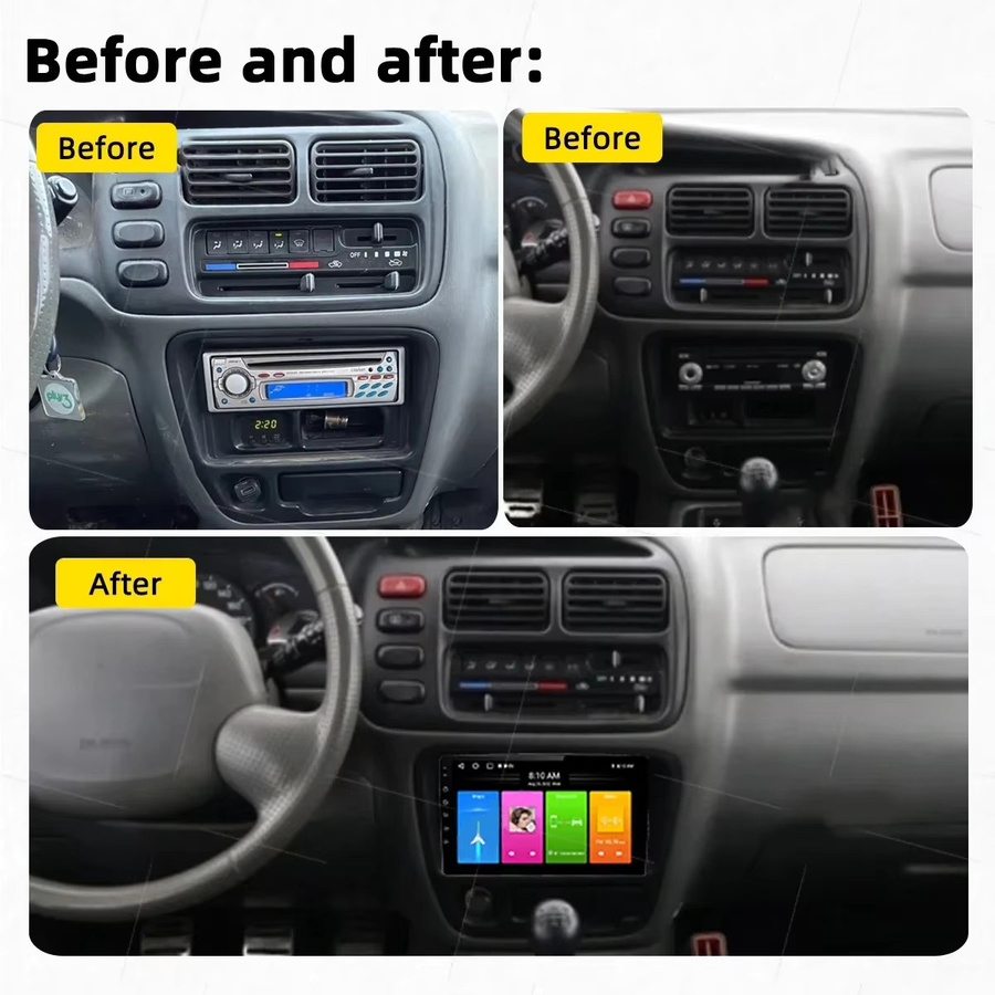 Icreative Android Autoradio für Suzuki Grand Vitara XL-7 1998-2005 mit Multimedia, Carplay, GPS und Wi-Fi, Schwarz - Bild 2
