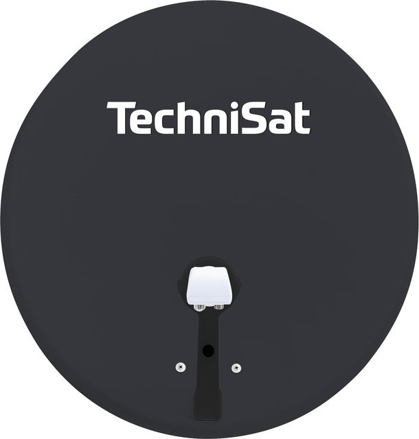 TechniSat TECHNITENNE 60 Satelliten-Schüssel mit Twin-LNB in Lichtgrau und Anthrazit, Durchmesser: 60 cm - Bild 1