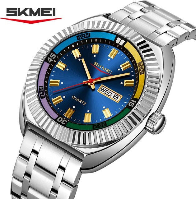 SKMEI Armbanduhr, Quarz, Edelstahl, Bunt, Herren - Bild 1