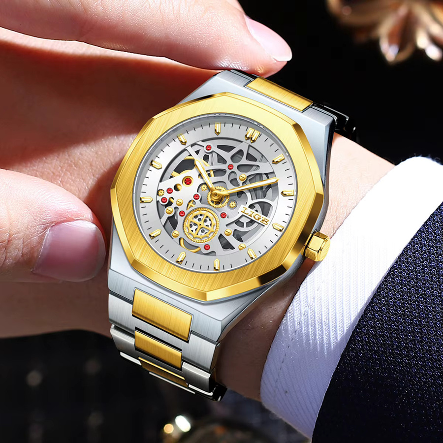 LIGE Chronograph, Quarz, Edelstahl, Herren - Bild 5