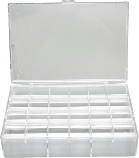 Neoglint Ohrringhalter Organizer, Acryl, 30 Fächer, Transparent - Bild 1