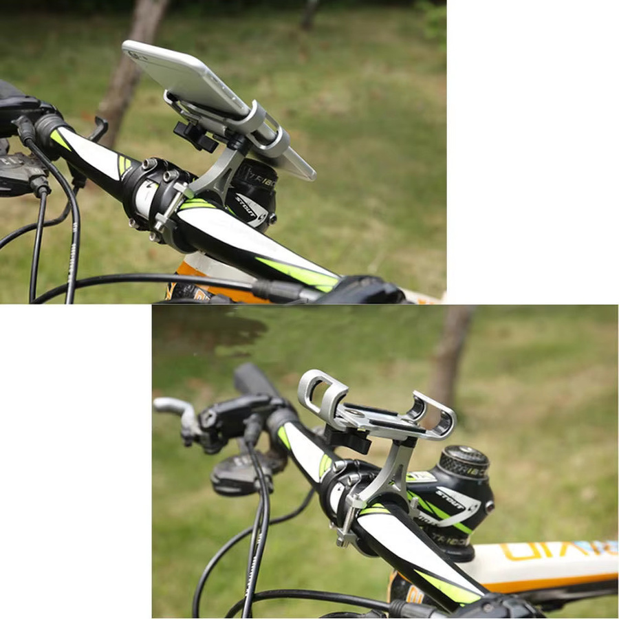 Motorrad- und Fahrrad-Handyhalterung aus Aluminiumlegierung in Schwarz mit 360 Grad Drehung und rutschfestem GPS-Clip für iPhone und Xiaomi - Bild 4