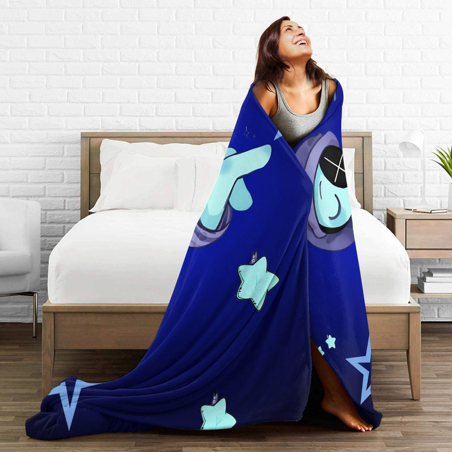 Dandys World Astro Flanell-Plüschdecke als weiche und warme Dekorative Überwurfdecke für dein Zuhause, B/B: 101,6 x 101,6 cm - Bild 1
