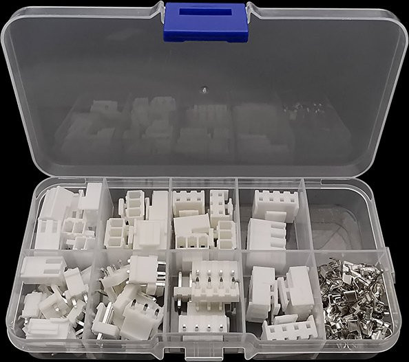 JST VH 3,96mm Pitch Stecker und Buchsen Set mit Crimp Terminals, 120 Teile, Weiß - Bild 1