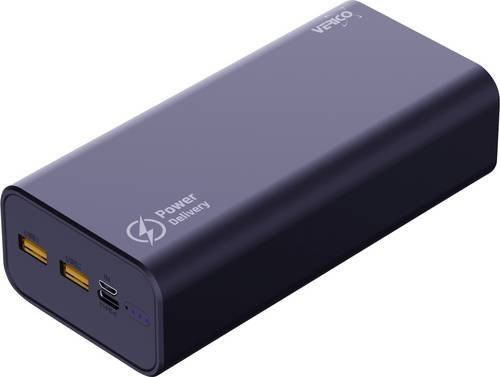 Verico Power Pro PD Powerbank 24.000 mAh mit USB-C und USB-A Quick Charge in Schwarz - Bild 1