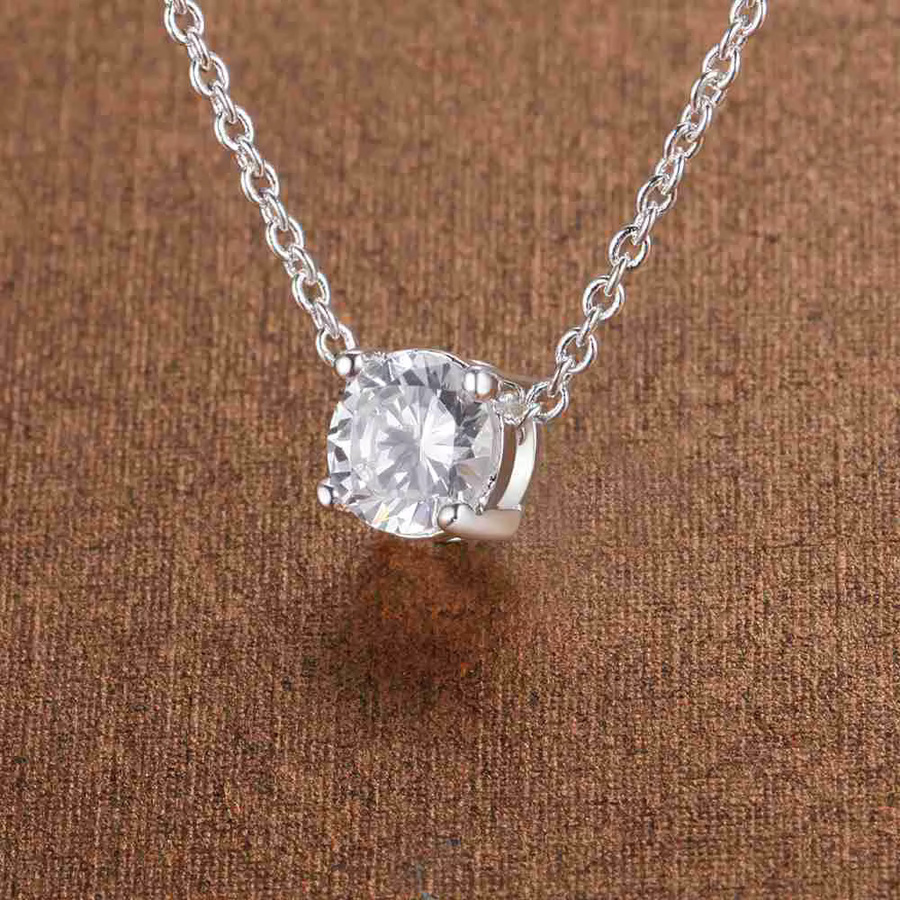 Halskette 925 Silber, Zirkonia, Damen - Bild 2