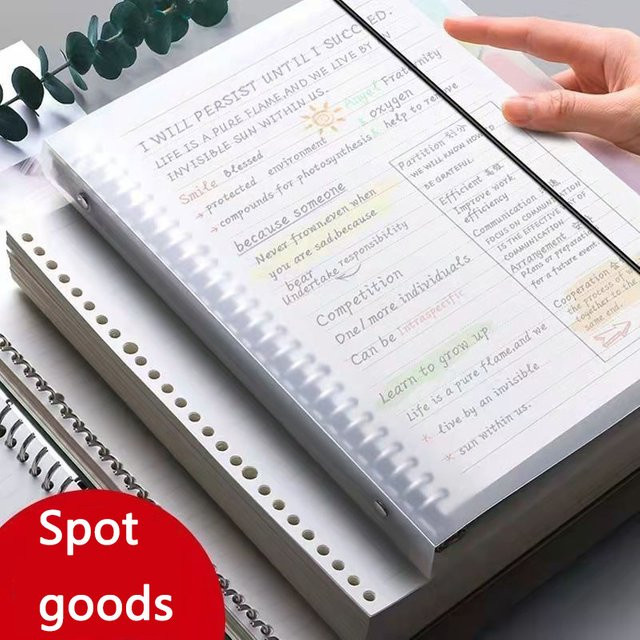 Nachfüll-Notizbuch mit 60 Blatt linierten Papierseiten und Papierindex, weiß, Spiralbinder für A4, A5 und B5 - Bild 1
