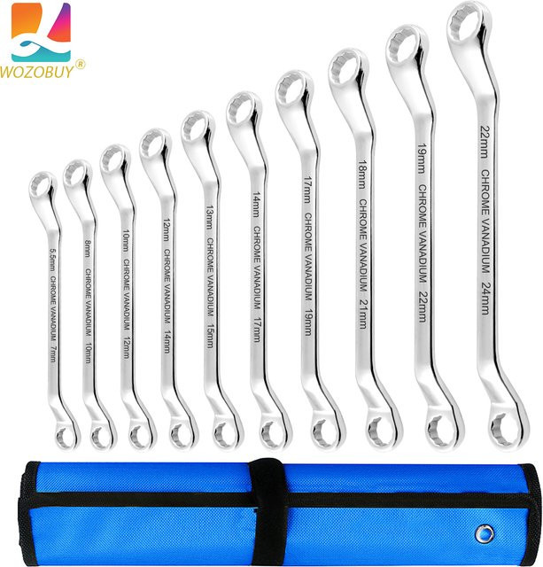 WOZOBUY Offset-metrischer Kastenschlüsselsatz mit 12-Punkt-Design für präzises Drehmoment - Bild 1