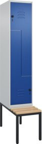 C+P Z-Spind Classic PLUS Sitzbank mit 2 Fächern aus Buche-Hartholz, B/T/H: 212,0 x 40,0 x 81,5 cm - Bild 1