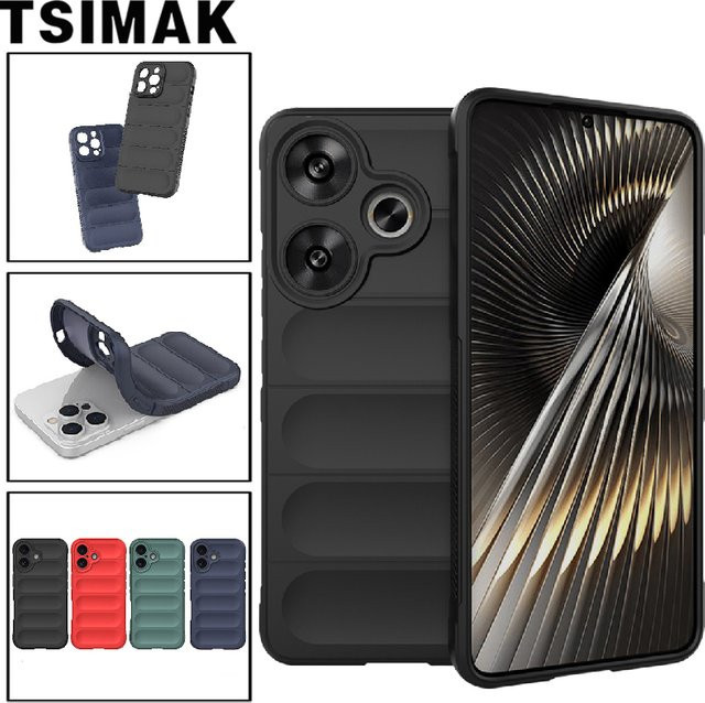 Sturzsichere Silikonhülle für Xiaomi Poco C65 F6 X6 M6 Pro F5 X5 M5 M5S Little X3 NFC F3 Poko F4 X4 GT M4 Pro 4G 5G in Schwarz - Bild 1
