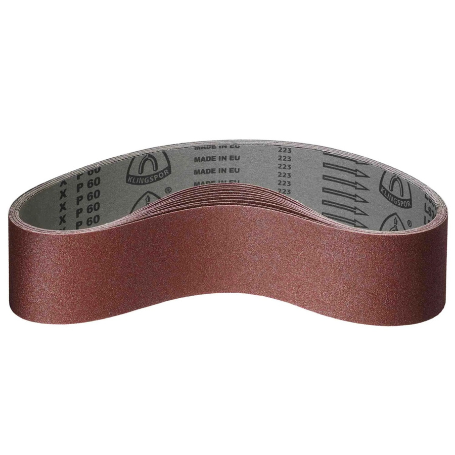Klingspor Schleifband Korund Korn 60 für Holz und Metall, 10 Stück, B: 7,5 cm, L: 57,5 cm - Bild 2