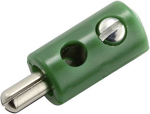 Kahlert Licht Miniatur-Bananenstecker gerade Stift-Ø 2.6 mm Grün - Bild 1