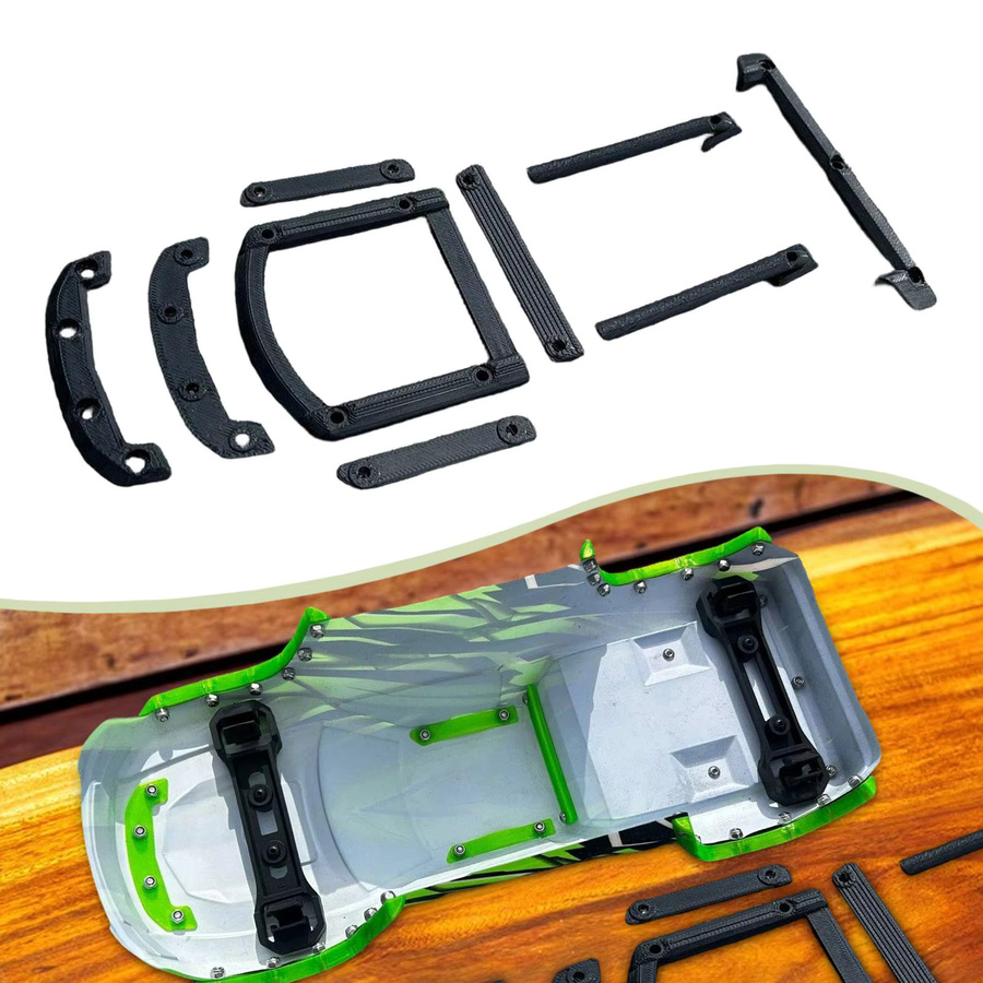 MagiDeal Karosserie-Schutzkit Mini Maxx, Zubehör, 1:10, Schwarz - Bild 5