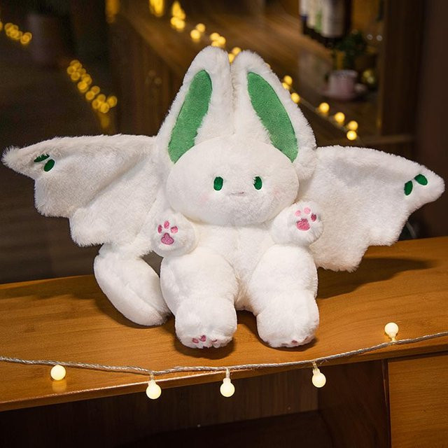 Yiran toy Magisches Weißes Geisterkaninchen Plüschkissen, 35cm - Bild 1