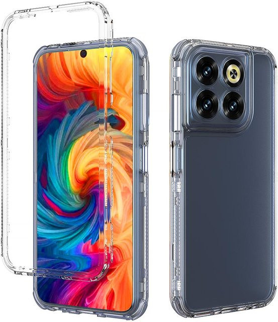Stoßfeste 3-in-1 Hybrid Handyhülle mit Airbag-Ecken für ZTE Axon 70, Nubia V70 und Blade V70, Transparent von umonkey - Bild 1