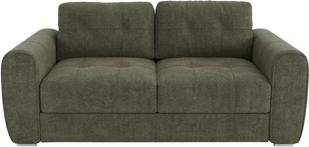 Vente-unique Schlafsofa Bolipo in Grün mit Stoffbezug, Breite: 200 cm - Bild 1