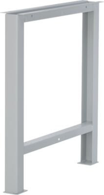 Schäfer Shop Select Fußgestell für Arbeitsplatte, nicht höhenverstellbar, Farbe: Lichtgrau, T 66,5 cm x H 80 cm - Bild 1