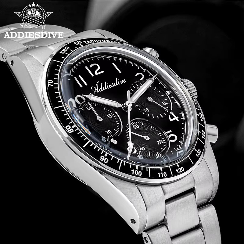 ADDIESDVIE Chronograph, Quarz, Edelstahl, Schwarz, Herren - Bild 2