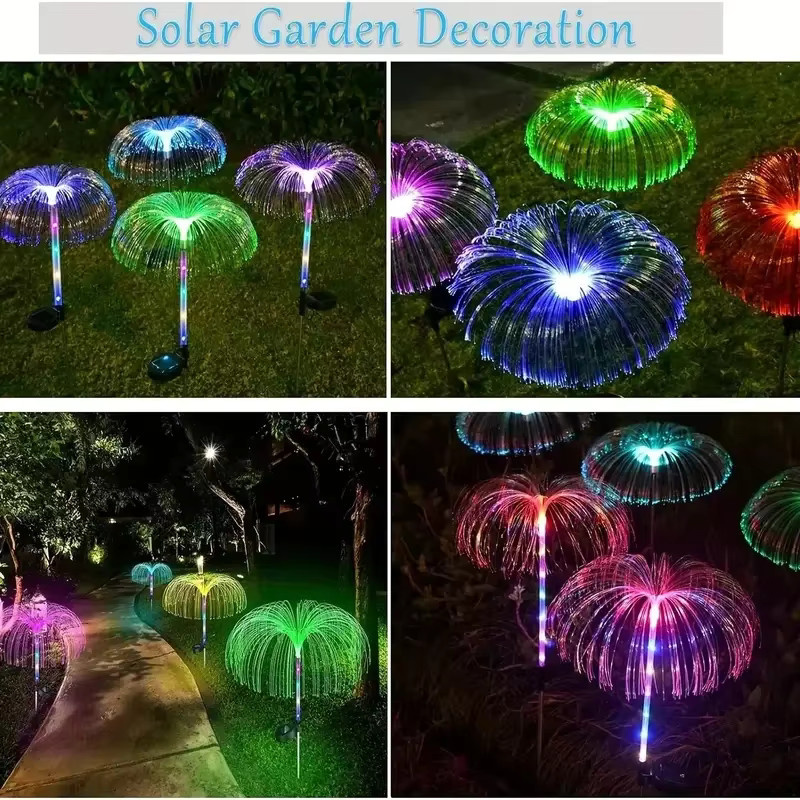 Solar-Doppelschicht-Quallen-Stern-Gartenleuchte mit 7 Farbwechsel-LEDs in Multicolour für die Weihnachtsdekoration im Außenbereich - Bild 4