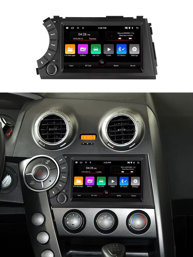 STRONGNAVI Android 15 Autoradio für Ssangyong Actyon Kyron 2005-2011 mit GPS, Multimedia-Player und kabellosem Carplay sowie Android Auto, Schwarz - Bild 5