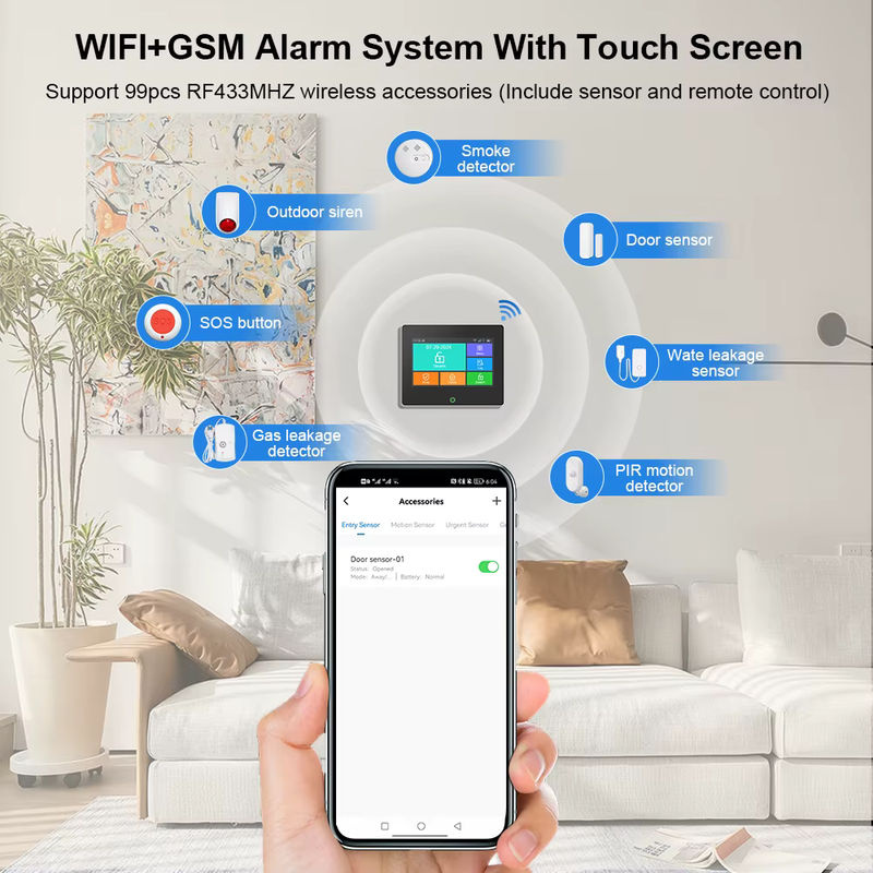 Tuya Smart Home Security Alarm System mit WiFi, GSM und TFT-Bildschirm zur Steuerung per App - Bild 4