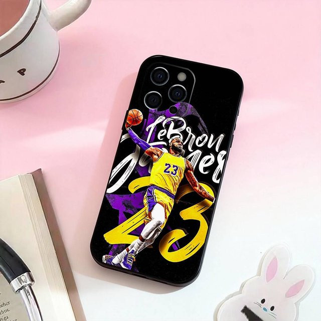 Basketball Lebron James 23 Silikon Handyhülle für iPhone 17 16 15 14 13 12 11 Pro Max Plus XS in Multicolour - Bild 1