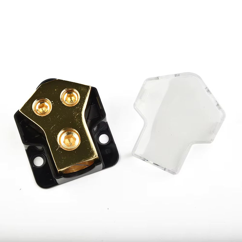 2-Wege-Stromverteilerblock Power/Ground Splitter für Car Audio Stereo Amp mit 0/2/4 Gauge Eingang und 2/4/8 Gauge Ausgang - Bild 2