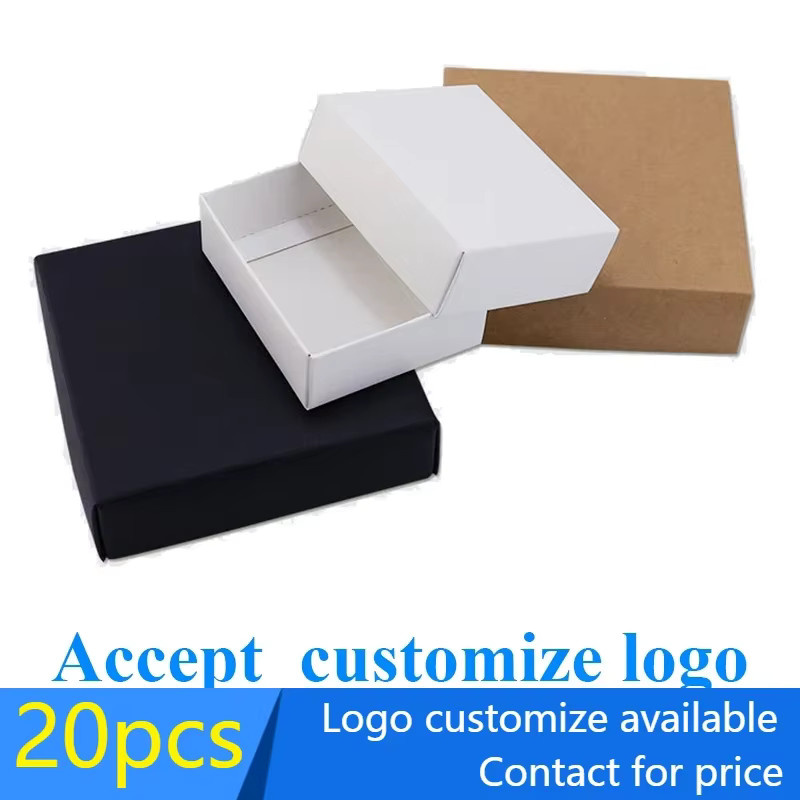 20 Stück Geschenkboxen aus Papier in Schwarz-Weiß als Geschenkverpackung für Kosmetik - Bild 4
