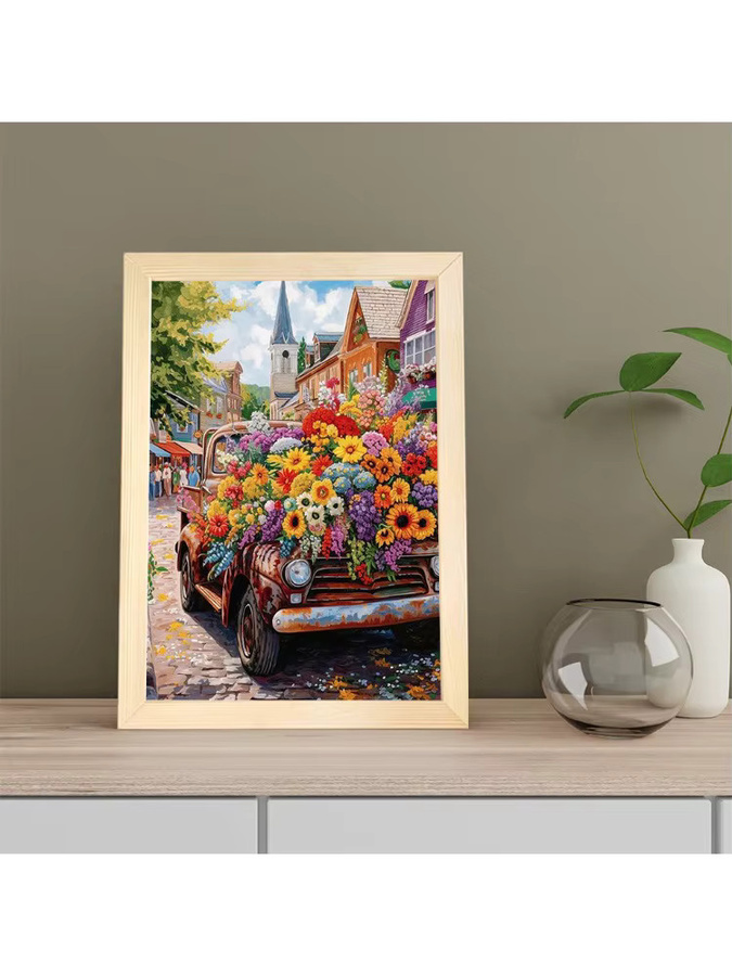 Evershine Kreuzstich-Set mit floralem Motiv in Multicolour, bedruckte Leinwand für Handarbeit und Stickerei - Bild 3