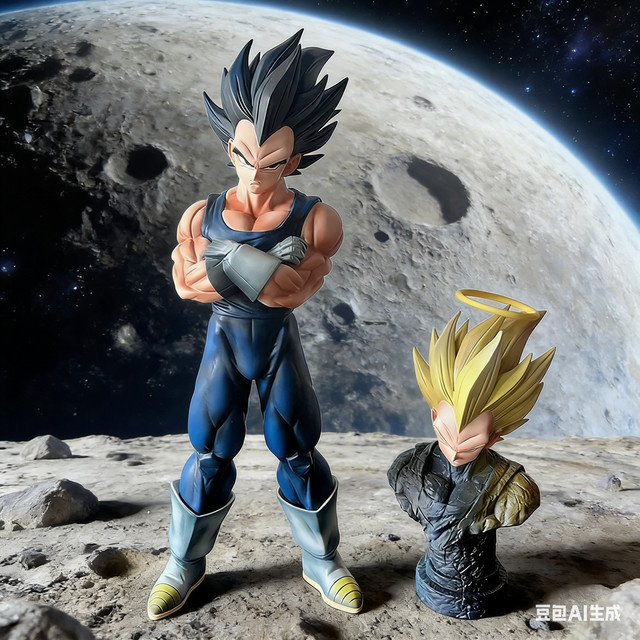 Bandai Dragon Ball Z Majin Vegeta Figur, Actionfiguren, mit austauschbarem Kopf - Bild 1