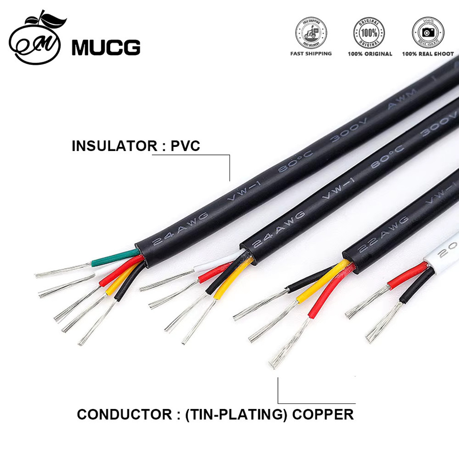 MUCG 2-Pin Elektronikkabel aus verzinntem Kupfer in Rot und Schwarz für LED und DC 5V 9V 12V - Bild 2