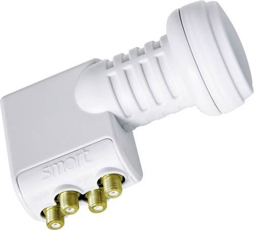 Smart Titanium Universal TQS Quad-LNB mit 4 Teilnehmern, 40mm Feedaufnahme, Hellgrau - Bild 1