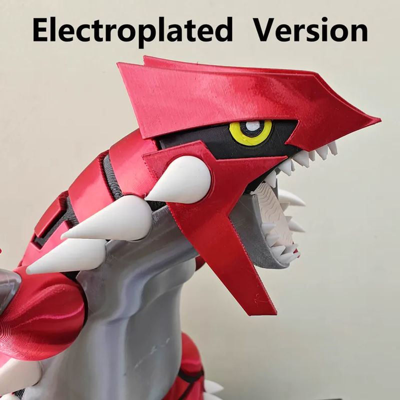 Pokemon Groudon Figur in Rot als Modell-Spielzeug aus Kunststoff für deinen Desktop oder Kühlschrank - Bild 3