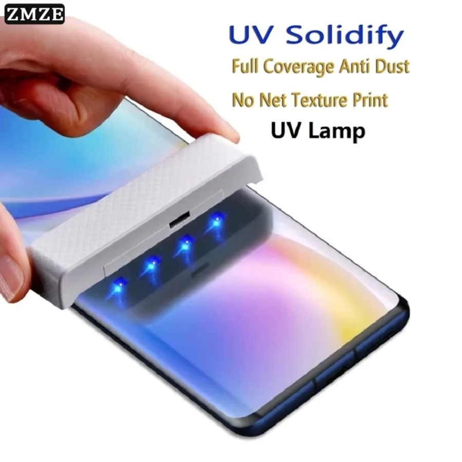 Set aus 3 oder 4 UV-Displayschutzfolien aus gehärtetem Glas für Realme 14 Pro und 14 Pro Plus, kratzfester HD-Bildschirmschutz mit Vollkleber für gebogene Displays, transparent - Bild 4