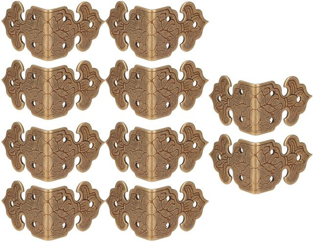 Eckenschutz von Meterk in Bronze und Gold aus Messing für Schmuckkästen, Holzkisten und Schränke - Bild 1