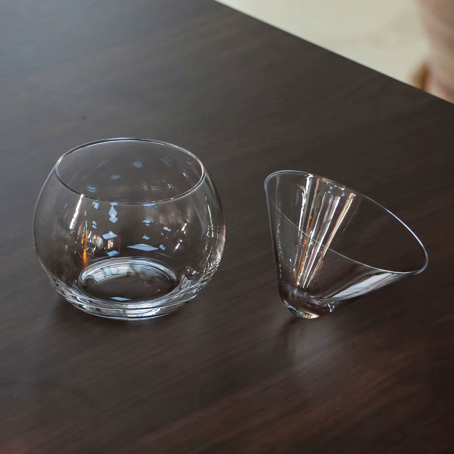 Japanischer doppelwandiger Glaskaraffe als Sake Chiller und Weinkühler, transparent - Bild 3