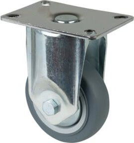 BS Bockrolle Apparaterolle C110.A85.081 in Grau mit 80 mm Raddurchmesser und Schraubbefestigung - Bild 1