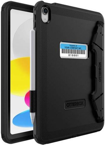 Otterbox Defender Kickstand Asset Tag Case für Apple iPad 10.9 (10. Gen, 2022) und iPad 10.9 (A16, 2025), Schwarz - Bild 1