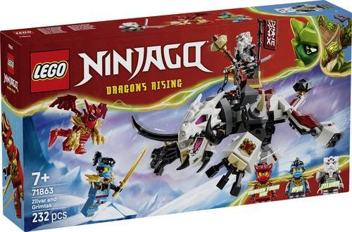 LEGO Ninjago Zilvar auf seinem Drachentier Grimtak Bauset ab 7 Jahren - Bild 1