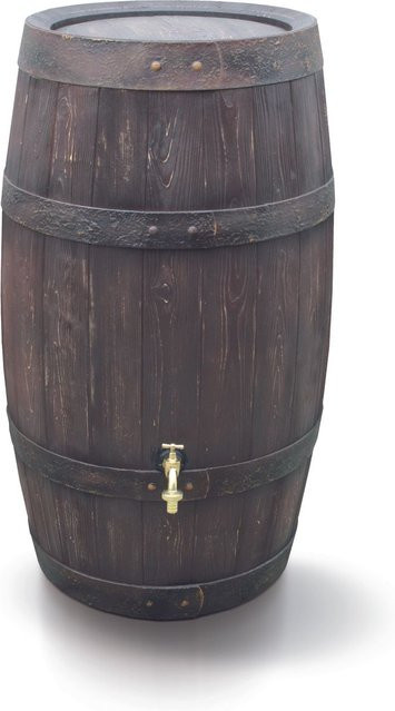 Protanic Regenspeicher Barrique in Braun mit Auslaufhahn, 250 l, Durchmesser: 60 cm, Höhe: 105 cm - Bild 1