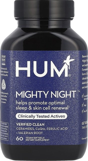 HUM Nutrition Mighty Night, 60 vegane Softgel-Kapseln - Bild 1