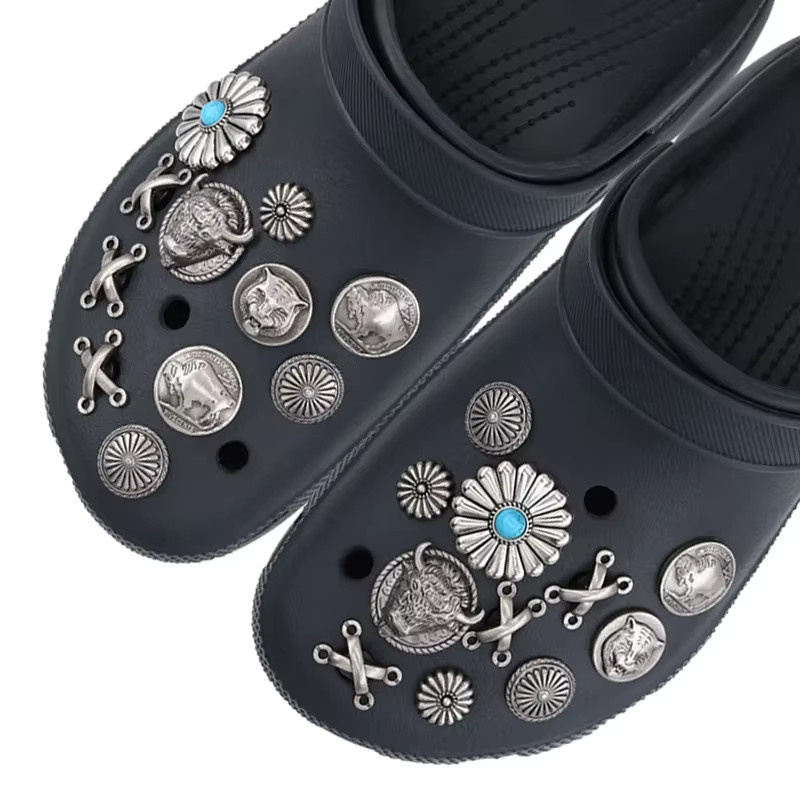 Yuqingzhu Charms, Strass, Metallniete, Vintage Clogs Schuhzubehör - Bild 3