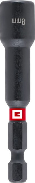 Einhell Impact Sechskant-Steckschlüssel aus Chrome Vanadium mit 1/4 Zoll E 6.3 Schaft und 8 mm Aufnahme in Rot-Schwarz - Bild 1
