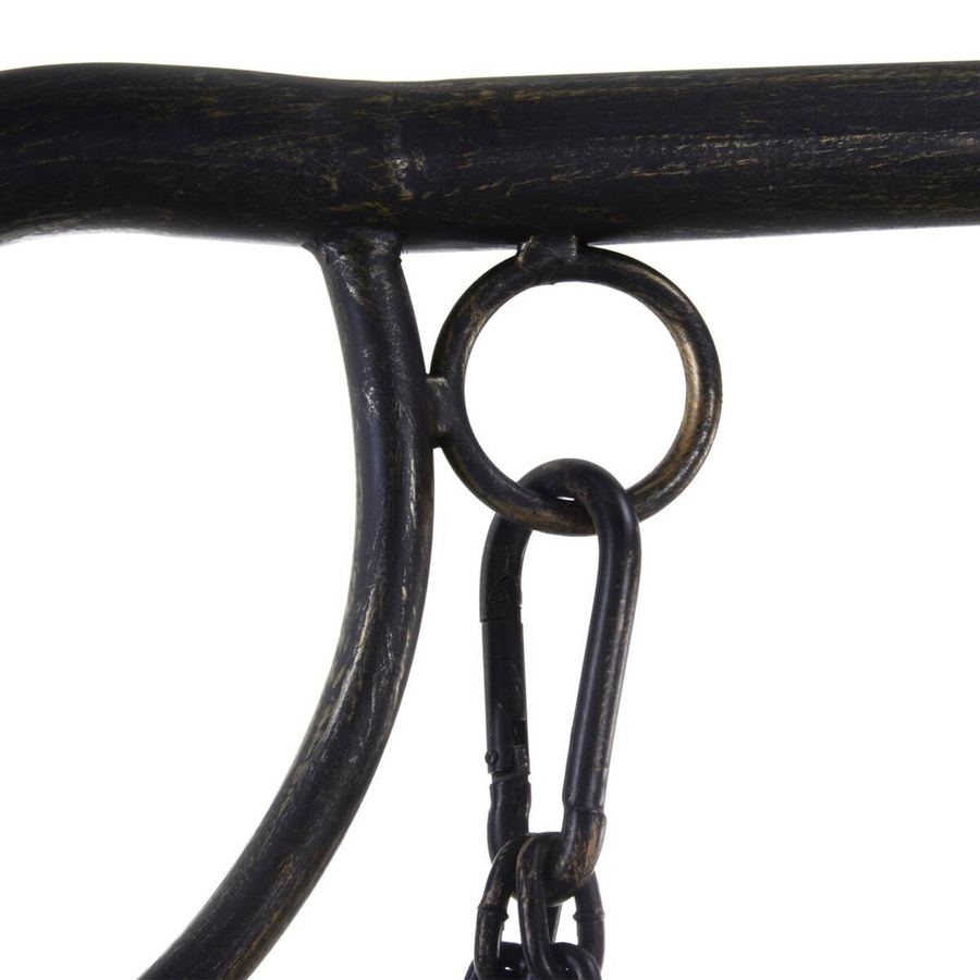 Outsunny Hollywoodschaukel für 2 Personen aus Metall mit Auflagen, Bronze/Schwarz, B/T/H: 167 x 123 x 175 cm - Bild 2