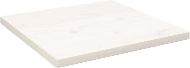 vidaXL Tischplatte aus Massivholz Kiefer, Weiß, Quadratisch, B/T/H: 40 x 40 x 2,5 cm - Bild 1