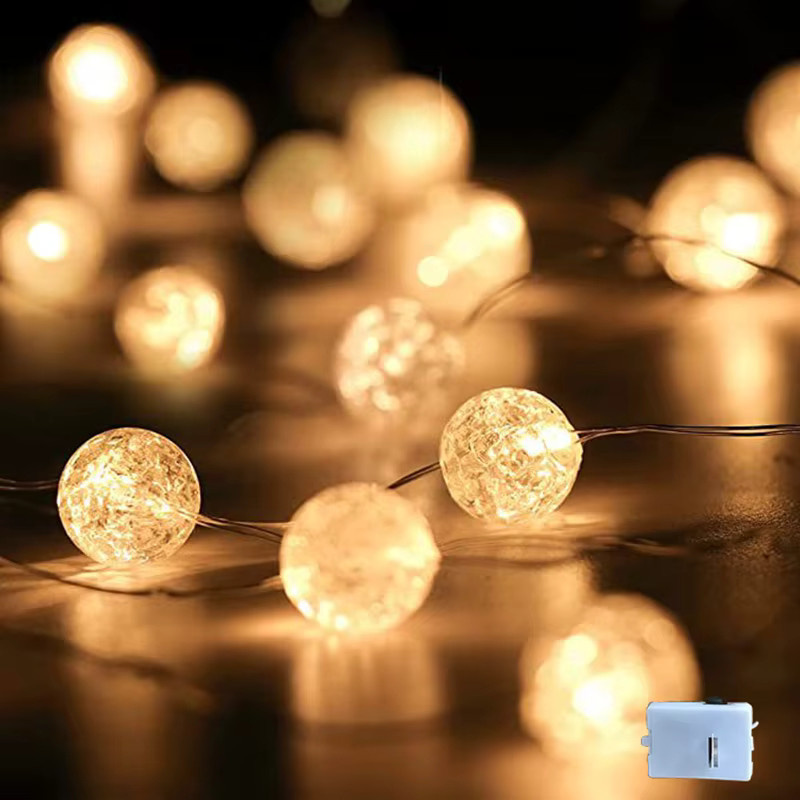 Batteriebetriebene LED Lichterkette in Weiß für Weihnachten, Geburtstag, Party und Hochzeit, 1,5 m Länge - Bild 2