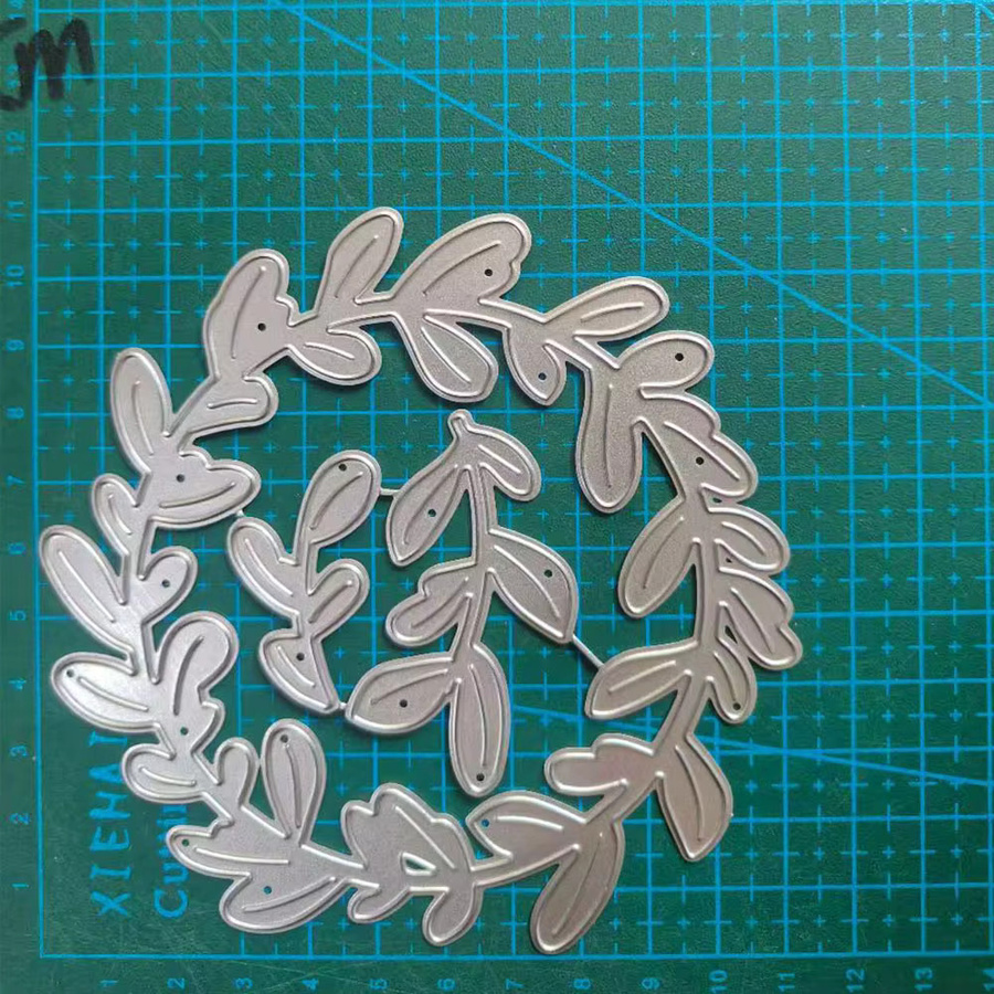 Metall Stanzform Blatt und Ring in Silber für Scrapbooking und Papierhandwerk - Bild 2
