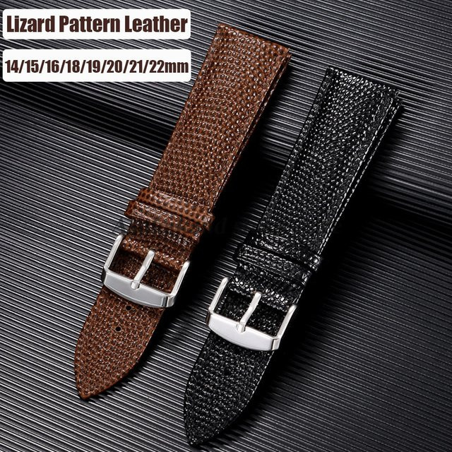 Uhrenarmband Leder, Eidechse Muster, Herren - Bild 1