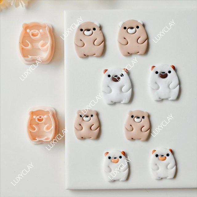 Bären-Prägestempel aus Polymer Clay für die Herstellung von Ohrringen, Schmuck und DIY-Anhängern - Bild 1
