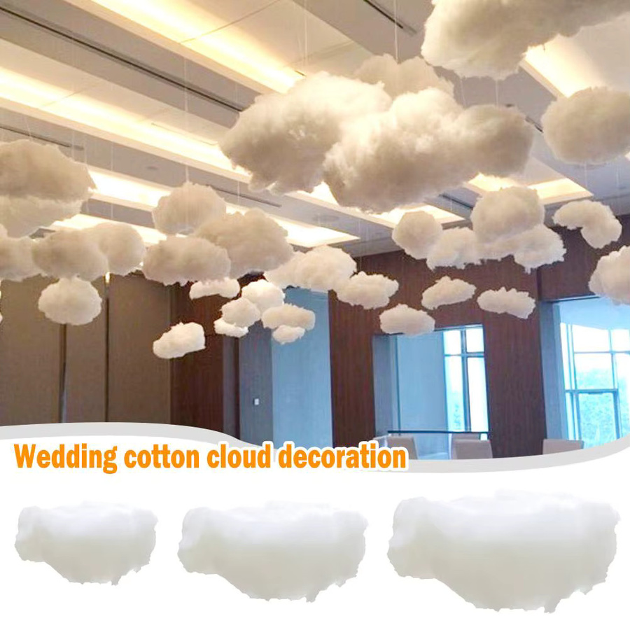 KITPIPI Dekorative weiße Wolken aus Textil als hängendes Ornament für Hochzeiten, Geburtstage und Partys - Bild 5